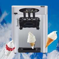 New Design Table Top stainless steel 2+1 mixed flavors ice cream machine, soft service ice cream machine