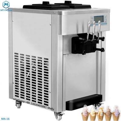 Miken factory price ice cream machine with CE certificate/floor stand 2+1 mix flover