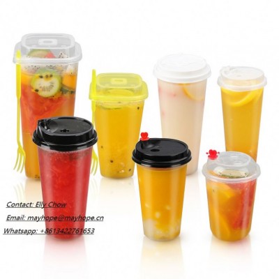 milk tea bottle plastic bottle square plastic pet bottle wholesale unique plastic bottles